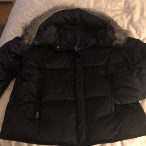Puffy Jacket with fur collar